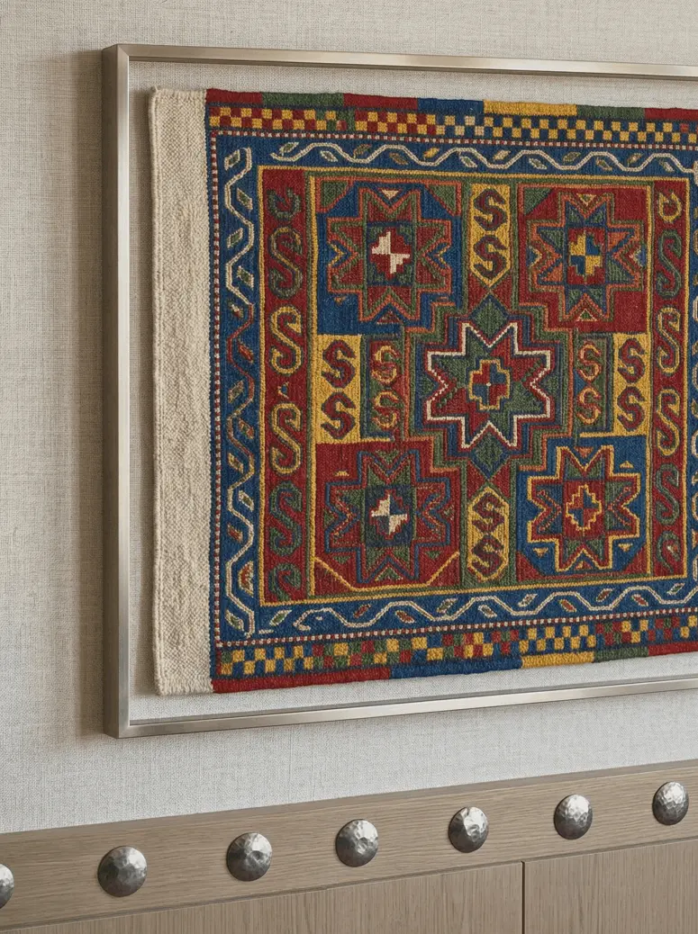 Curated artwork in an interior